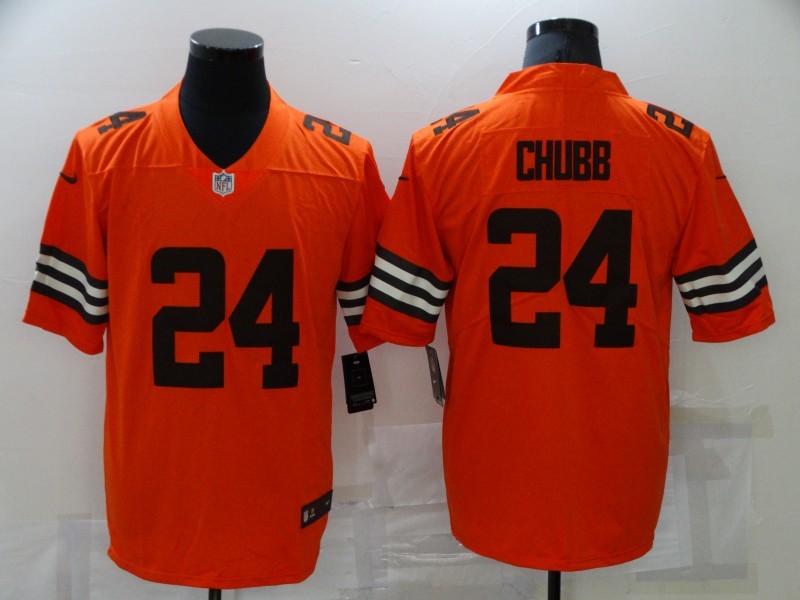 Men's Cleveland Browns Nick Chubb #24 Orange Jersey